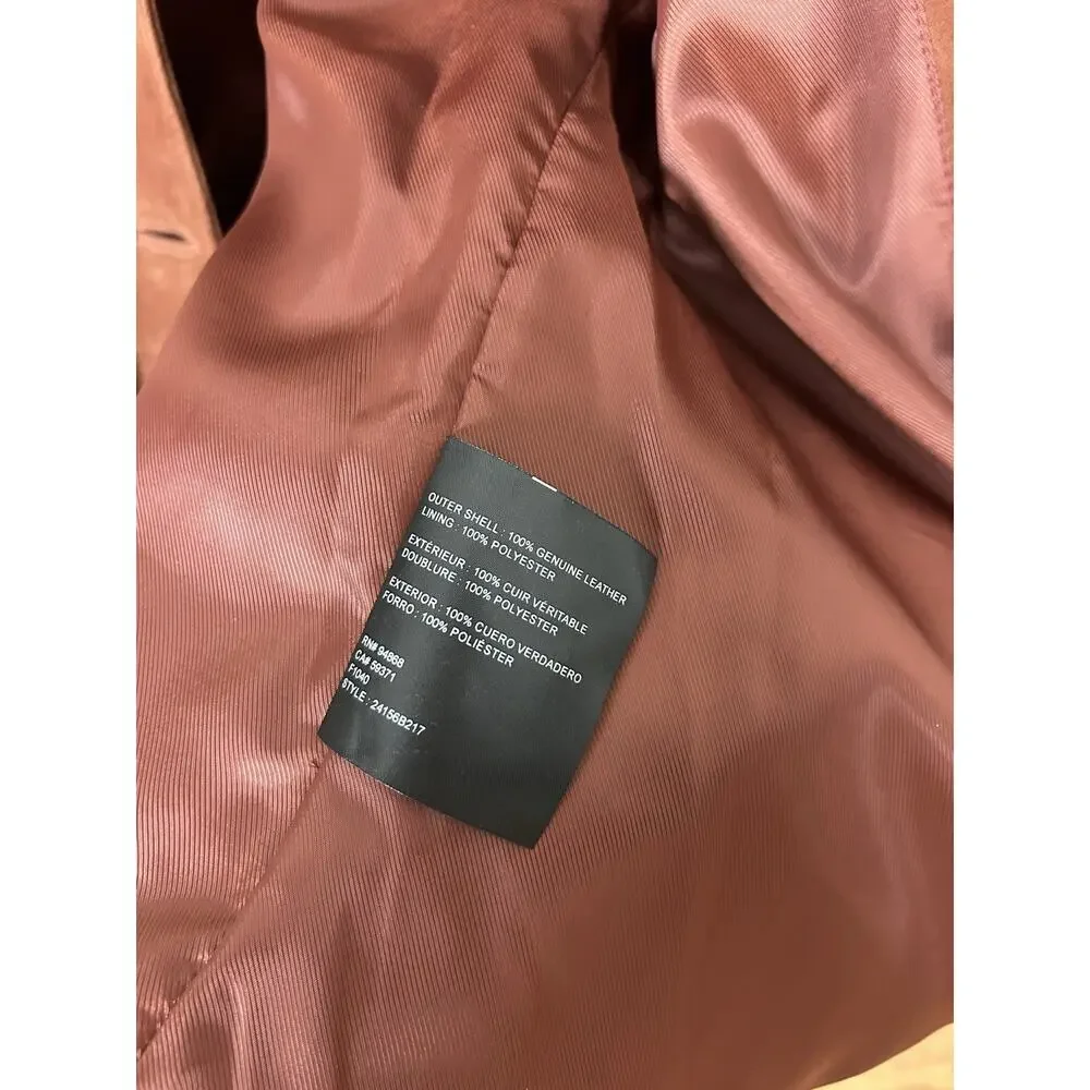 BERNARDO Women's SUEDE Jacket cinnamon Genuine Leather - Picture 4 of 7